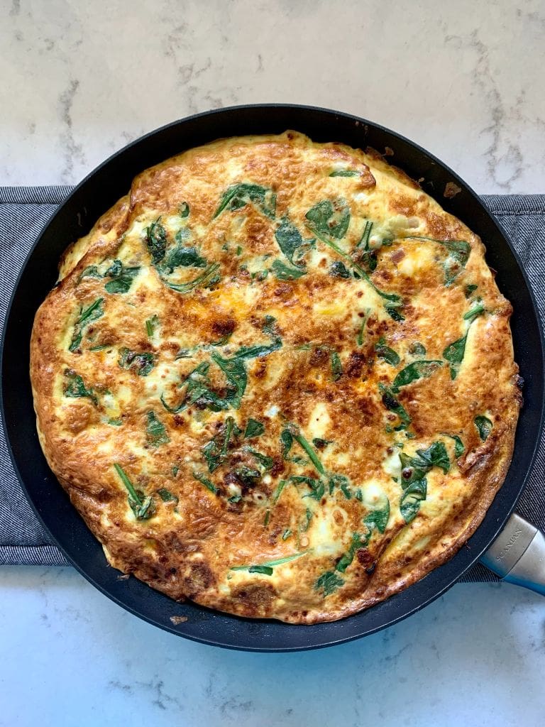Frittata in a oven-proof skillet