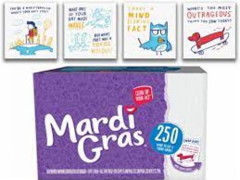 mardi gras conversation napkins